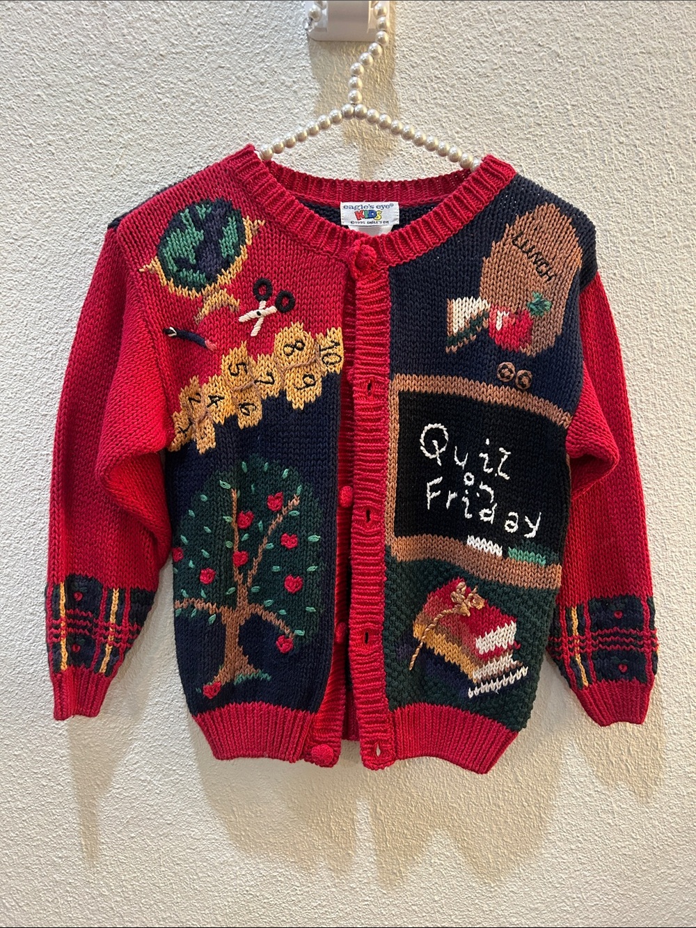 NWT Vintage 90s Eagles Eye Kids Cardigan Size Medium